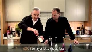 aerolatte  milk frother makes three layer caffè latte macchiato [upl. by Corabelle]