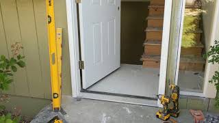 Jeld Wen Front Door Installation  Really crappy products and craftsmanship PART 1 [upl. by Ahsatniuq]