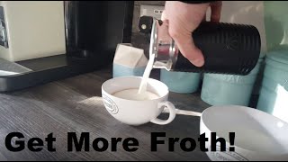 How to Get More Froth from Your Nespresso Coffee Aeroccino  Nespresso tips and help [upl. by Matthei]