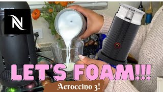 How To Foam Milk With Aeroccino 3 Make Coffee With Foam Tips amp Tricks  Easy Foamed Latte Recipe [upl. by Dace509]