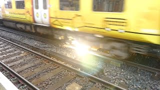 Merseyrail 507 009 making arcs at Birkdale station [upl. by Dane]