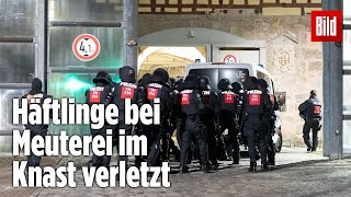 Gefängnismeuterei Polizei stürmt Knast in Thüringen  JVA Untermaßfeld [upl. by Dulla132]